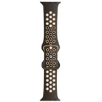 Butterfly Buckle Dual-tone Liquid Silicone Replacement Watchband For Apple Watch Series, 7 41mm / 6 & SE & 5 & 4 40mm / 3 & 2 & 1 38mm, 7 45mm / 6 & SE & 5 & 4 44mm / 3 & 2 & 1 42mm