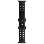 Butterfly Buckle Dual-tone Liquid Silicone Replacement Watchband For Apple Watch Series, 7 41mm / 6 & SE & 5 & 4 40mm / 3 & 2 & 1 38mm, 7 45mm / 6 & SE & 5 & 4 44mm / 3 & 2 & 1 42mm