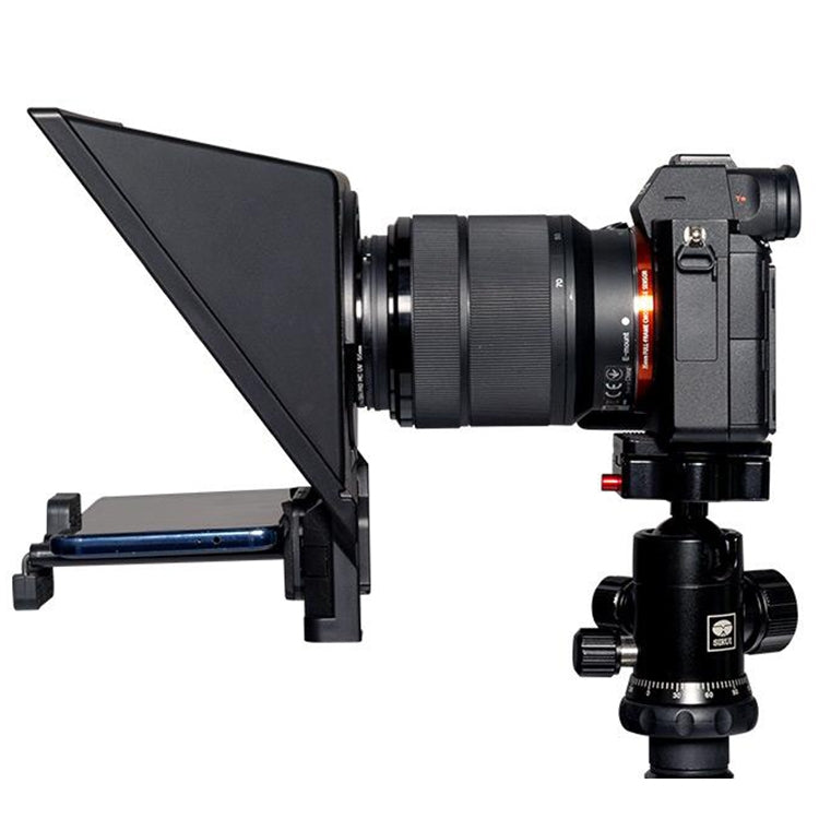FEELWORLD TP2 Portable Teleprompter with Bluetooth Remote Control Lens Adapter Ring For SLR Camera, TP2