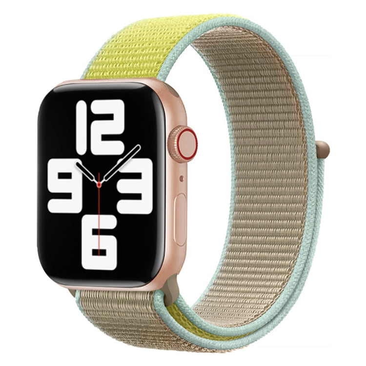 Color Matching Nylon Watchband, For Apple Watch Series 7 41mm / 6 & SE & 5 & 4 40mm / 3 & 2 & 1 38mm, For Apple Watch Series 8&7 41mm / SE 2&6&SE&5&4 40mm / 3&2&1 38mm, For Apple Watch Series 7 45mm / 6 & SE & 5 & 4 44mm / 3 & 2 & 1 42mm               ...