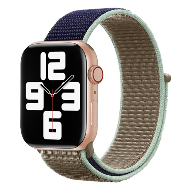 Color Matching Nylon Watchband, For Apple Watch Series 7 41mm / 6 & SE & 5 & 4 40mm / 3 & 2 & 1 38mm, For Apple Watch Series 8&7 41mm / SE 2&6&SE&5&4 40mm / 3&2&1 38mm, For Apple Watch Series 7 45mm / 6 & SE & 5 & 4 44mm / 3 & 2 & 1 42mm               ...