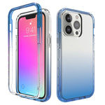 Shockproof High Transparency Two-color Gradual Change PC+TPU Candy Colors Protective Case, For iPhone 13 Pro