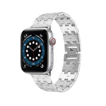 Woven Texture Stainless Steel Replacement Watchband For Apple Watch Series, 7 41mm / 6 & SE & 5 & 4 40mm / 3 & 2 & 1 38mm, 7 45mm / 6 & SE & 5 & 4 44mm / 3 & 2 & 1 42mm