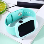 Silicone Replacement Strap Watchband + Watch Protective Case Set, For Apple Watch Series 3 & 2 & 1 38mm, For Apple Watch Series 3 & 2 & 1 42mm