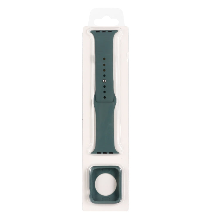 طقم حزام ساعة بديل من السيليكون + غطاء حماية للساعة، لسلسلة Apple Watch 3 & 2 & 1 مقاس 38mm، لسلسلة Apple Watch 3 & 2 & 1 مقاس 42mm