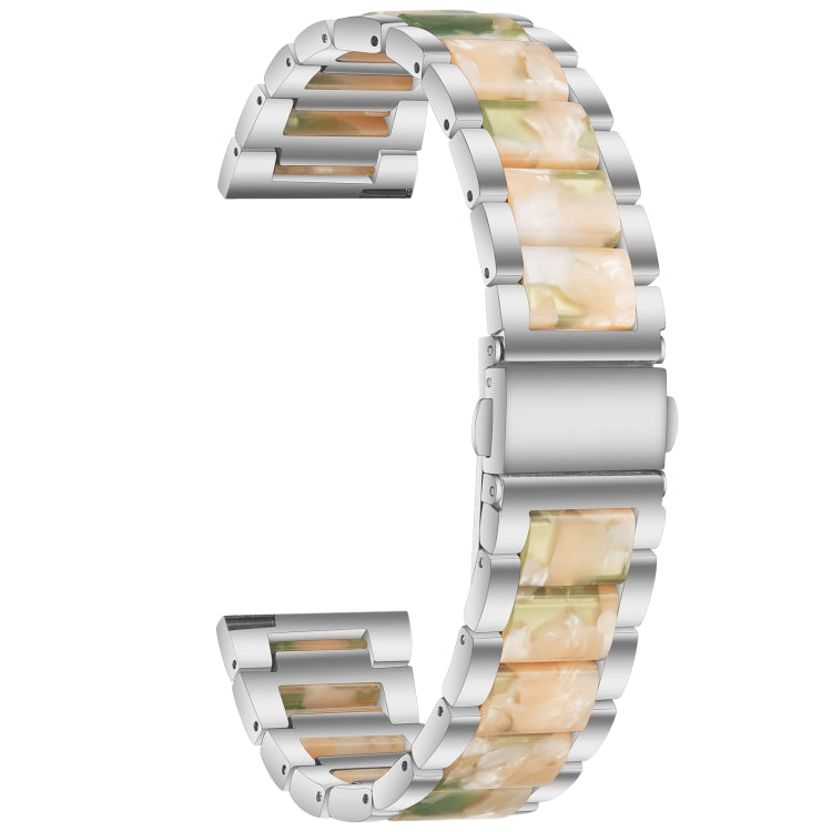 Dreifach-Perlenarmband aus Stahl und Harz, Ersatzarmband für Samsung Smartwatches (20 mm und 22 mm)