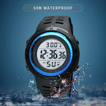 SKMEI 1681 Multifunctional LED Digital Display Luminous Electronic Watch, Support Body / Ambient Temperature Measurement