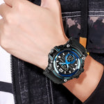 SKMEI 1725 Three Time LED Digital Display Timing Luminous Electronic Watch