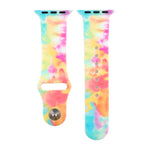 Silicone Painted Pattern Replacement Watchband For Apple Watch Series, 7 41mm / 6 & SE & 5 & 4 40mm / 3 & 2 & 1 38mm, 7 45mm / 6 & SE & 5 & 4 44mm / 3 & 2 & 1 42mm