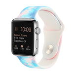 حزام ساعة بديل من السيليكون بنقشة مطلية لسلسلة Apple Watch، 7 مقاس 41mm / 6 & SE & 5 & 4 مقاس 40mm / 3 & 2 & 1 مقاس 38mm، 7 مقاس 45mm / 6 & SE & 5 & 4 مقاس 44mm / 3 & 2 & 1 مقاس 42mm