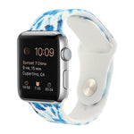 حزام ساعة بديل من السيليكون بنقشة مطلية لسلسلة Apple Watch، 7 مقاس 41mm / 6 & SE & 5 & 4 مقاس 40mm / 3 & 2 & 1 مقاس 38mm، 7 مقاس 45mm / 6 & SE & 5 & 4 مقاس 44mm / 3 & 2 & 1 مقاس 42mm