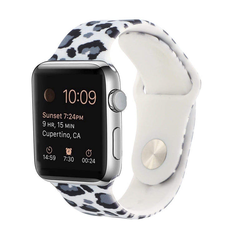 حزام ساعة بديل من السيليكون بنقشة مطلية لسلسلة Apple Watch، 7 مقاس 41mm / 6 & SE & 5 & 4 مقاس 40mm / 3 & 2 & 1 مقاس 38mm، 7 مقاس 45mm / 6 & SE & 5 & 4 مقاس 44mm / 3 & 2 & 1 مقاس 42mm