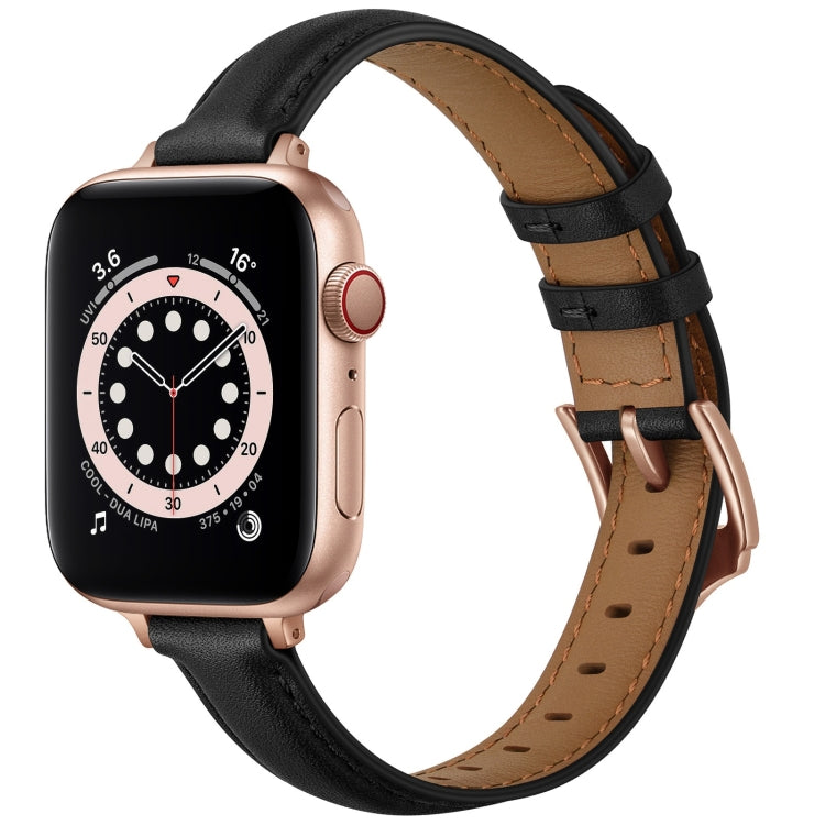 Business Style Leather Replacement Strap Watchband For Apple Watch Series, 7 41mm / 6 & SE & 5 & 4 40mm / 3 & 2 & 1 38mm, 7 45mm / 6 & SE & 5 & 4 44mm / 3 & 2 & 1 42mm