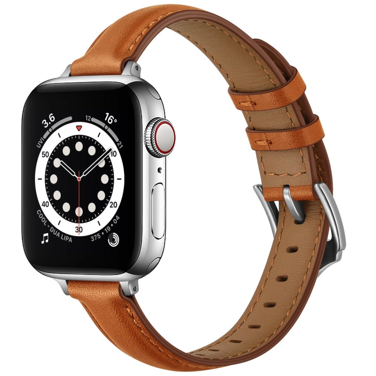 Business Style Leather Replacement Strap Watchband For Apple Watch Series, 7 41mm / 6 & SE & 5 & 4 40mm / 3 & 2 & 1 38mm, 7 45mm / 6 & SE & 5 & 4 44mm / 3 & 2 & 1 42mm