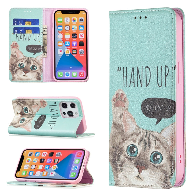 Colored Drawing Pattern Invisible Magnetic Horizontal Flip PU Leather Case with Holder & Card Slots & Wallet, For iPhone 13 mini, For iPhone 13, For iPhone 13 Pro, For iPhone 13 Pro Max