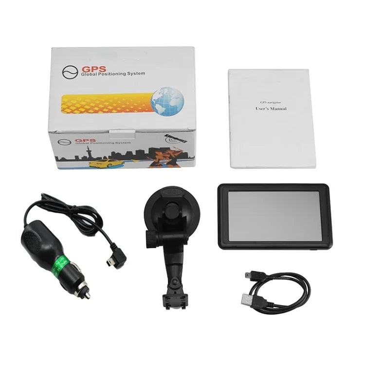 ملاحة GPS للسيارة Q5 بشاشة لمس TFT بحجم 5 إنش HD تدعم بطاقة TF / MP3 / مرسل FM، خرائط أوروبا، أستراليا، أمريكا الشمالية، جنوب شرق آسيا، الشرق الأوسط، أمريكا الجنوبية، أفريقيا