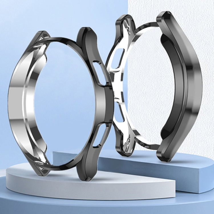 Electroplating Hollow Half-pack TPU Protective Case, For Samsung Galaxy Watch4 Classic 42mm, For Samsung Galaxy Watch4 Classic 46mm