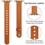 14mm Couple Style Leather Replacement Strap Watchband For Apple Watch Series, 7 41mm / 6 & SE & 5 & 4 40mm / 3 & 2 & 1 38mm, 7 45mm / 6 & SE & 5 & 4 44mm / 3 & 2 & 1 42mm