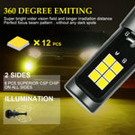DC9-32V / 3000LM / 30W / 6000K+3000K IP65 Car LED Double Color Fog Light with 12LEDs CSP Lamp Beads, 2 PCS EV15 H7