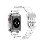 Silicone Integrated Replacement Strap Watchband For Apple Watch Series, 7 41mm / 6 & SE & 5 & 4 40mm / 3 & 2 & 1 38mm, 7 45mm / 6 & SE & 5 & 4 44mm / 3 & 2 & 1 42mm