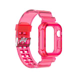 Silicone Integrated Replacement Strap Watchband For Apple Watch Series, 7 41mm / 6 & SE & 5 & 4 40mm / 3 & 2 & 1 38mm, 7 45mm / 6 & SE & 5 & 4 44mm / 3 & 2 & 1 42mm