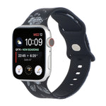 8-buckle Printed Replacement Strap Watchband For Apple Watch Series, 7 45mm / 6 & SE & 5 & 4 44mm / 3 & 2 & 1 42mm, 7 41mm / 6 & SE & 5 & 4 40mm / 3 & 2 & 1 38mm