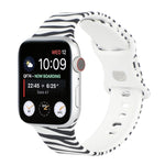 8-buckle Printed Replacement Strap Watchband For Apple Watch Series, 7 45mm / 6 & SE & 5 & 4 44mm / 3 & 2 & 1 42mm, 7 41mm / 6 & SE & 5 & 4 40mm / 3 & 2 & 1 38mm