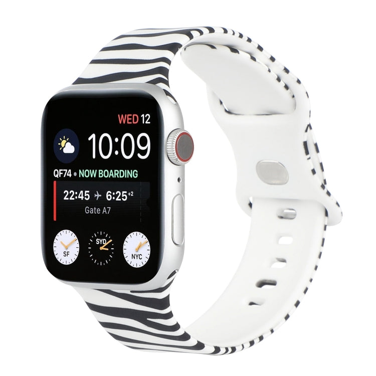 8-buckle Printed Replacement Strap Watchband For Apple Watch Series, 7 45mm / 6 & SE & 5 & 4 44mm / 3 & 2 & 1 42mm, 7 41mm / 6 & SE & 5 & 4 40mm / 3 & 2 & 1 38mm