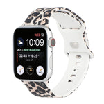 8-buckle Printed Replacement Strap Watchband For Apple Watch Series, 7 45mm / 6 & SE & 5 & 4 44mm / 3 & 2 & 1 42mm, 7 41mm / 6 & SE & 5 & 4 40mm / 3 & 2 & 1 38mm