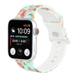 8-buckle Printed Replacement Strap Watchband For Apple Watch Series, 7 45mm / 6 & SE & 5 & 4 44mm / 3 & 2 & 1 42mm, 7 41mm / 6 & SE & 5 & 4 40mm / 3 & 2 & 1 38mm