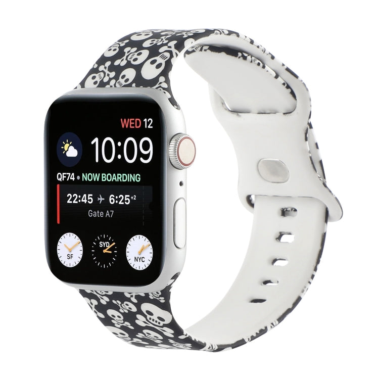 8-buckle Printed Replacement Strap Watchband For Apple Watch Series, 7 45mm / 6 & SE & 5 & 4 44mm / 3 & 2 & 1 42mm, 7 41mm / 6 & SE & 5 & 4 40mm / 3 & 2 & 1 38mm