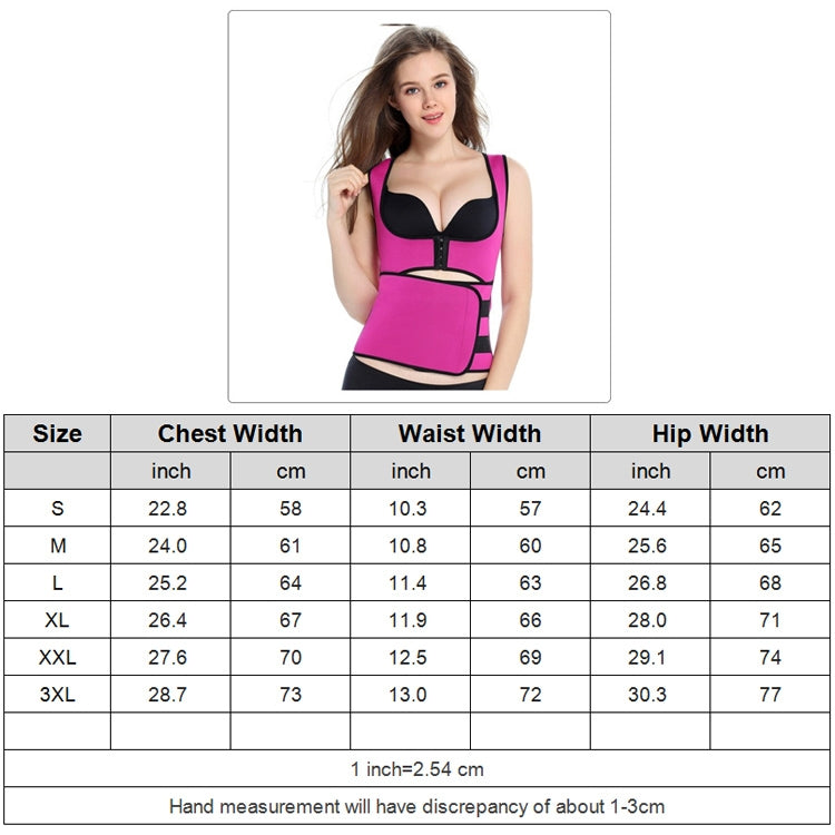 Breasted Shapers Corset Sweat-wicking Waistband Body Shaping Vest, S, M, L, XL, XXL, XXXL
