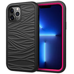 Wave Pattern 3 in 1 Silicone + PC Shockproof Protective Case, For iPhone 13 mini, For iPhone 13, For iPhone 13 Pro, For iPhone 13 Pro Max