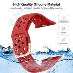 Silicone Replacement Watchband For Apple Watch Series, 7 41mm / 6 & SE & 5 & 4 40mm / 3 & 2 & 1 38mm