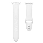 Double Nail Silicone Replacement Strap Watchband For Apple Watch Series, 7 41mm / 6 & SE & 5 & 4 40mm / 3 & 2 & 1 38mm, 7 45mm / 6 & SE & 5 & 4 44mm / 3 & 2 & 1 42mm