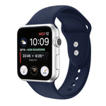 Double Nail Silicone Replacement Strap Watchband For Apple Watch Series, 7 41mm / 6 & SE & 5 & 4 40mm / 3 & 2 & 1 38mm, 7 45mm / 6 & SE & 5 & 4 44mm / 3 & 2 & 1 42mm