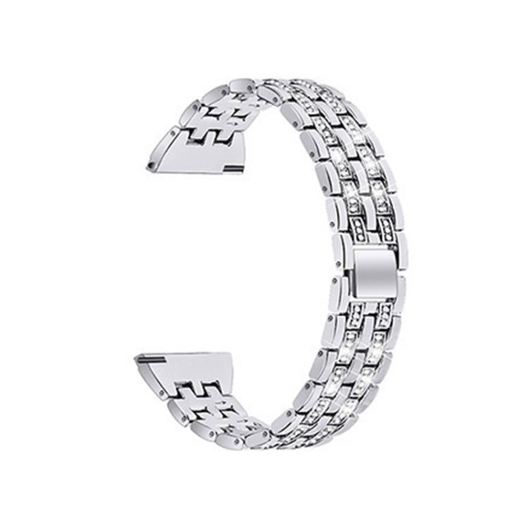 Ersatzarmband aus Stahl mit zwei Reihen Diamanten für Samsung Smartwatch, 22 mm