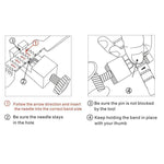 Ersatzarmband aus Stahl mit zwei Reihen Diamanten für Samsung Smartwatch, 22 mm