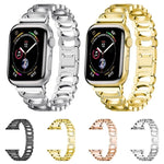 سوار ساعة بديل من الفولاذ الماسي بشكل C لسلسلة Apple Watch، 7 بحجم 41مم / 6 و SE و 5 و 4 بحجم 40مم / 3 و 2 و 1 بحجم 38مم، 7 بحجم 45مم / 6 و SE و 5 و 4 بحجم 44مم / 3 و 2 و 1 بحجم 42مم