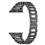 سوار ساعة بديل من الفولاذ الماسي بشكل C لسلسلة Apple Watch، 7 بحجم 41مم / 6 و SE و 5 و 4 بحجم 40مم / 3 و 2 و 1 بحجم 38مم، 7 بحجم 45مم / 6 و SE و 5 و 4 بحجم 44مم / 3 و 2 و 1 بحجم 42مم