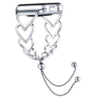 Heart Metal Replacement Strap Watchband For Apple Watch Series, 7 41mm / 6 & SE & 5 & 4 40mm / 3 & 2 & 1 38mm, 7 45mm / 6 & SE & 5 & 4 44mm / 3 & 2 & 1 42mm