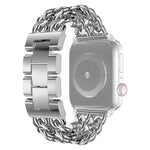 Metal Cowboy Replacement Strap Watchband For Apple Watch Series, 7 41mm / 6 & SE & 5 & 4 40mm / 3 & 2 & 1 38mm, 7 45mm / 6 & SE & 5 & 4 44mm / 3 & 2 & 1 42mm