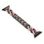 Cowboy Chain + Resin Metal Replacement Strap Watchband For Apple Watch Series, 7 41mm / 6 & SE & 5 & 4 40mm / 3 & 2 & 1 38mm, 7 45mm / 6 & SE & 5 & 4 44mm / 3 & 2 & 1 42mm