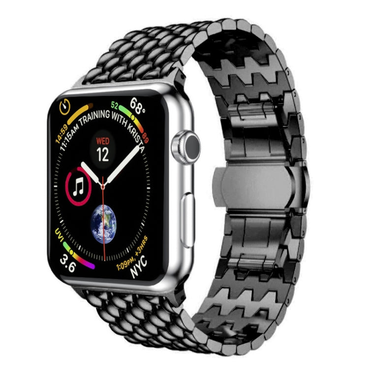 Fish-scale Texture Metal Replacement Strap Watchband For Apple Watch Series, 7 41mm / 6 & SE & 5 & 4 40mm / 3 & 2 & 1 38mm, 7 45mm / 6 & SE & 5 & 4 44mm / 3 & 2 & 1 42mm