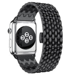 Fish-scale Texture Metal Replacement Strap Watchband For Apple Watch Series, 7 41mm / 6 & SE & 5 & 4 40mm / 3 & 2 & 1 38mm, 7 45mm / 6 & SE & 5 & 4 44mm / 3 & 2 & 1 42mm