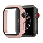Shockproof PC+Tempered Glass Protective Case with Packed Carton For Apple Watch 44mm(Orange), For Apple Watch Series 6 / 5 / 4 / Watch SE 44mm, For Apple Watch Series 6 & SE & 5 & 4 44mm, For Apple Watch Series 3 & 2 & 1 42mm