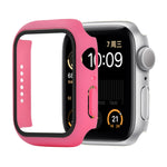 Shockproof PC+Tempered Glass Protective Case with Packed Carton For Apple Watch 44mm(Orange), For Apple Watch Series 6 / 5 / 4 / Watch SE 40mm, For Apple Watch Series 3 & 2 & 1 38mm