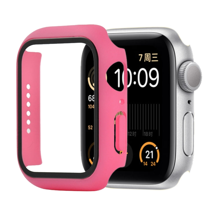 Shockproof PC+Tempered Glass Protective Case with Packed Carton For Apple Watch 44mm(Orange), For Apple Watch Series 6 / 5 / 4 / Watch SE 40mm, For Apple Watch Series 3 & 2 & 1 38mm