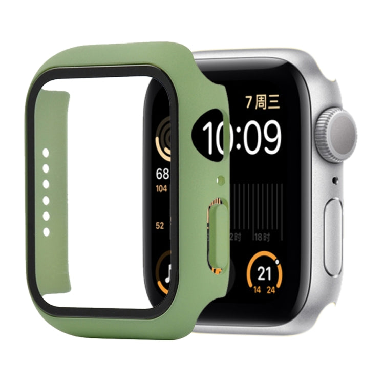 Shockproof PC+Tempered Glass Protective Case with Packed Carton For Apple Watch 44mm(Orange), For Apple Watch Series 6 / 5 / 4 / Watch SE 40mm, For Apple Watch Series 3 & 2 & 1 38mm