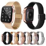 Multi-baht Steel Replacement Watchband For Apple Watch Series, 7 45mm / 6 & SE & 5 & 4 44mm / 3 & 2 & 1 42mm, 7 41mm / 6 & SE & 5 & 4 40mm / 3 & 2 & 1 38mm